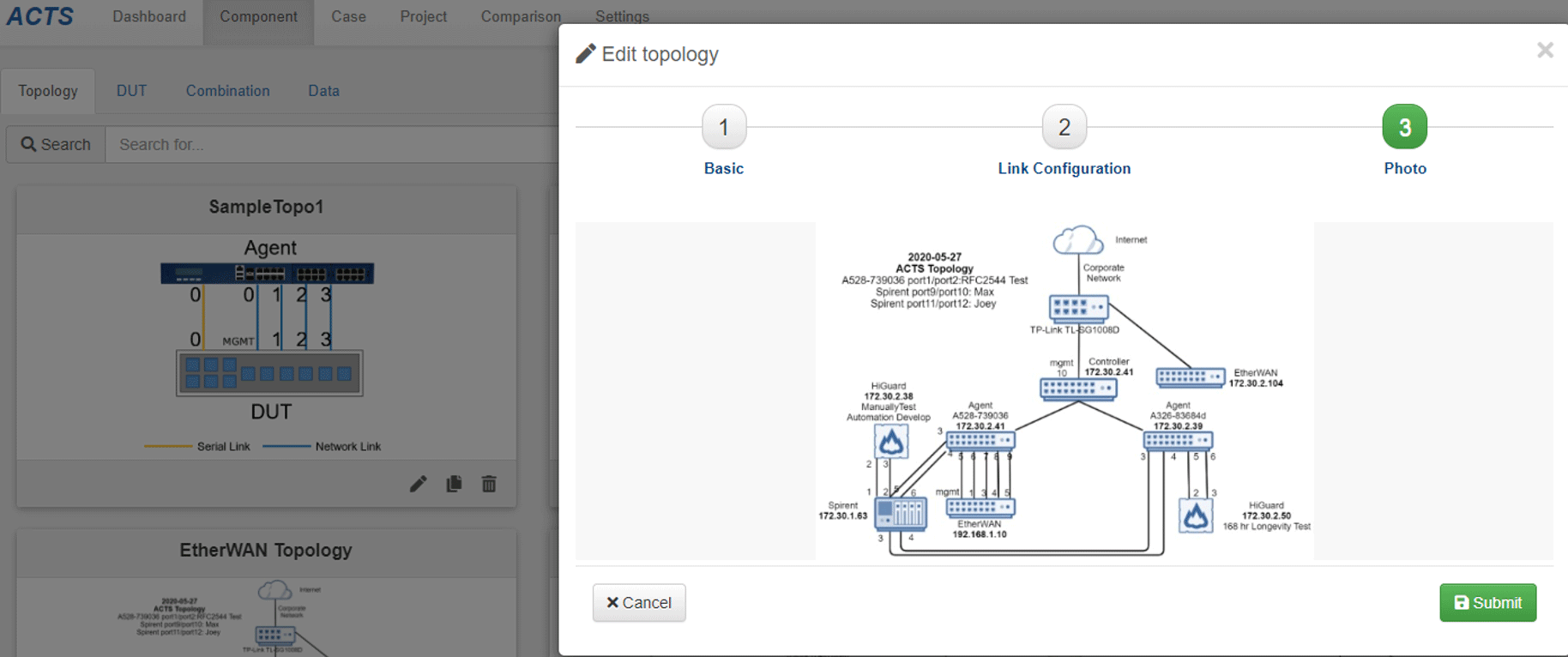 Network Test Topology